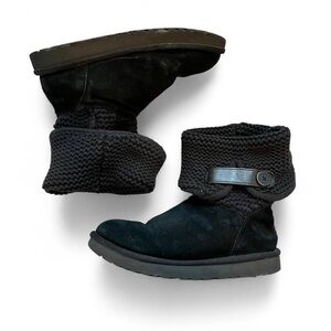 Cozy Black Knit Ugg Shaina  Boots